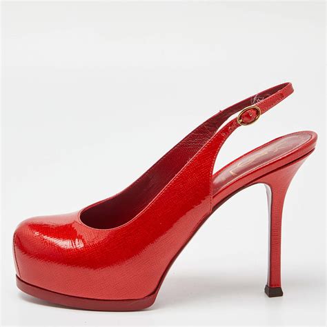 ysl red croc tribtoo pump|Yves Saint Laurent .